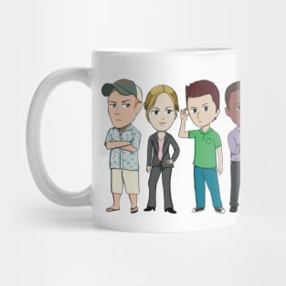 Complete Team Psych Chibi characters Mug
